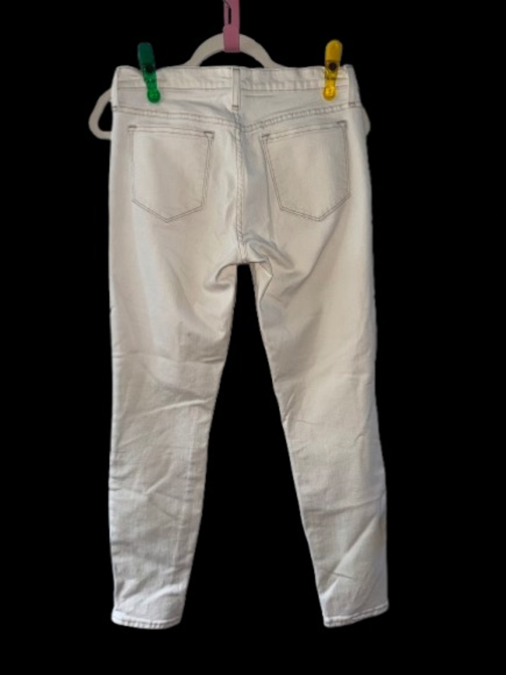 J.Crew Toothpick Skinny Jeans Ivory Off White Mid Rise Stretch Denim Size 28 - Picture 3 of 5